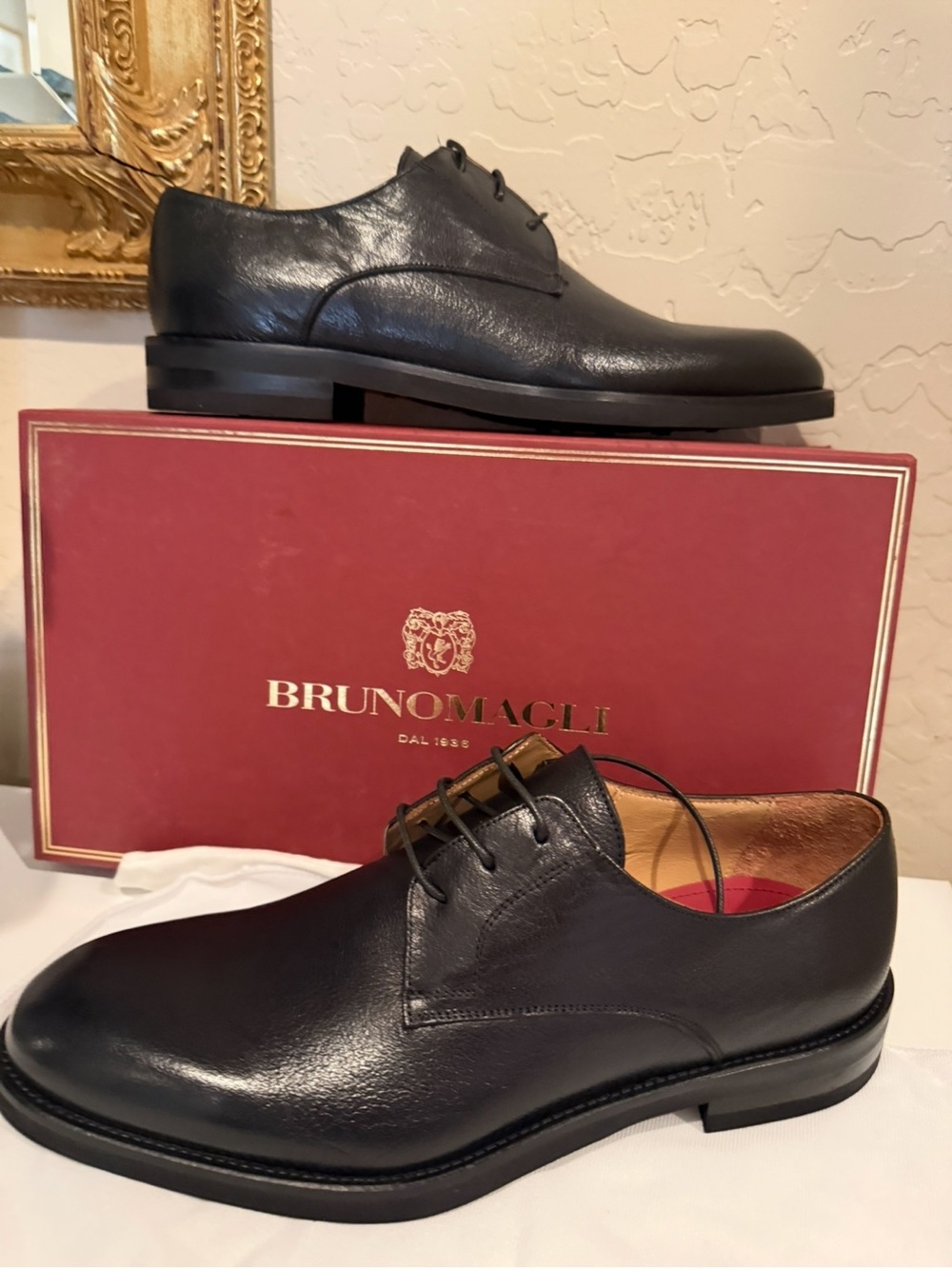 Bruno Magli Pierre black Oxford dress shoe men’s size 9 NWT